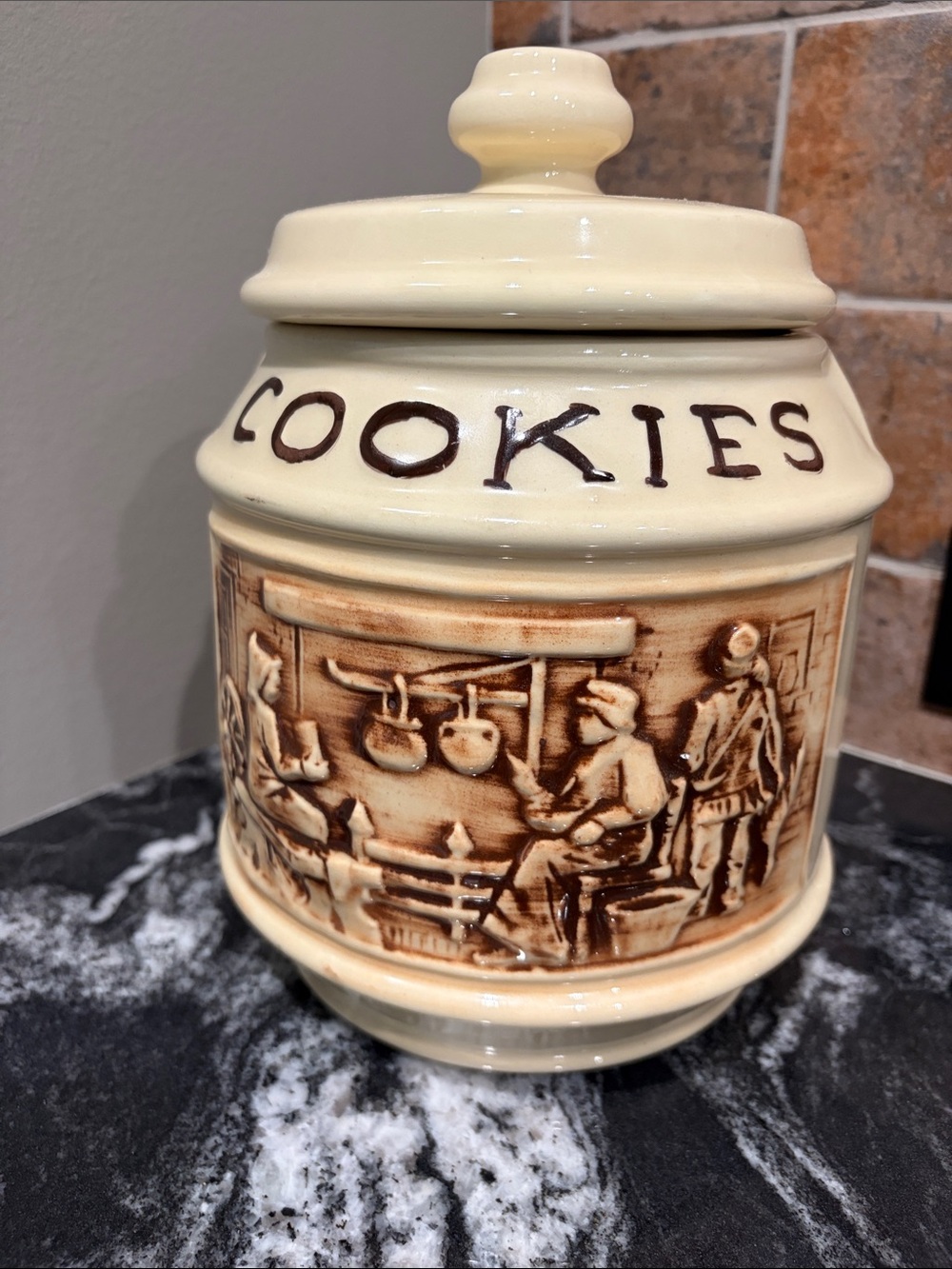 McCoy Frontier Family Cookie Jar 1960's MCM Pottery